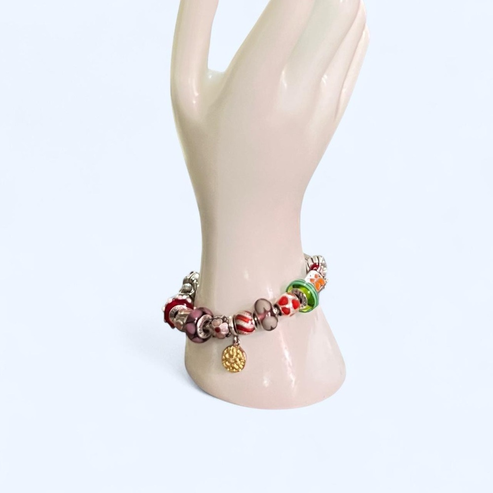 Pandora Silver and Murano glass Purple charm - Picture 6 of 7